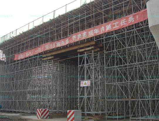 蘇州高架橋承插型盤(pán)扣式鋼管支架